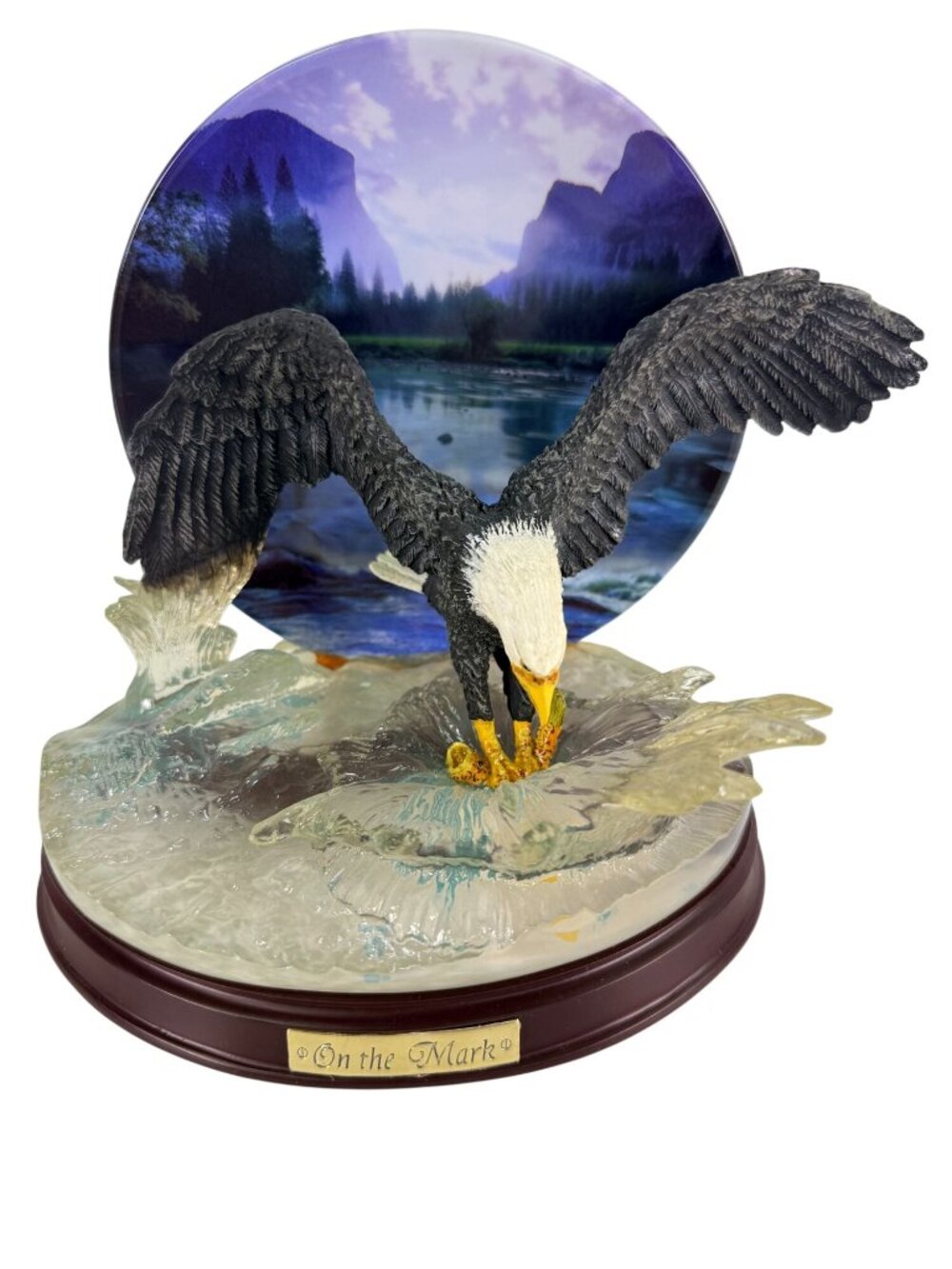 American Bald Eagle Force of Nature Fishing 2001 Bradford Exchange Bill Wieger - Picture 3 of 8